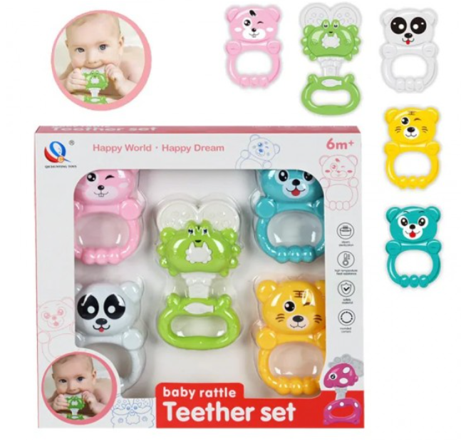 Baby's Delight Rattle Teether 5 Piece Set