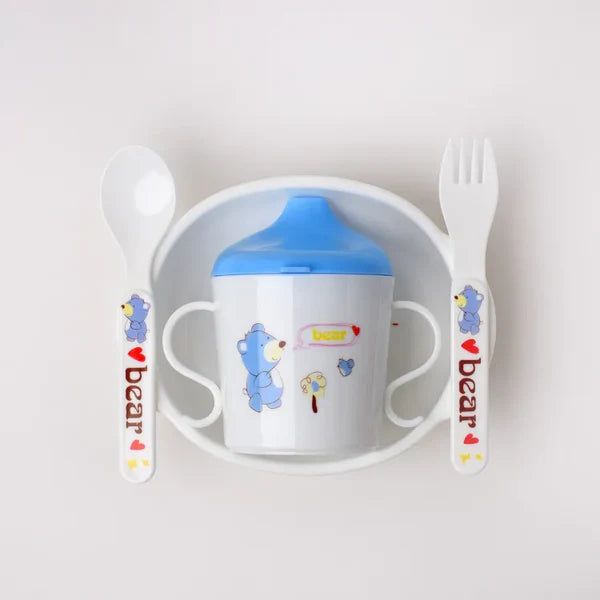 Baby Feeding Set – 3 Pieces with Cute Bear Design