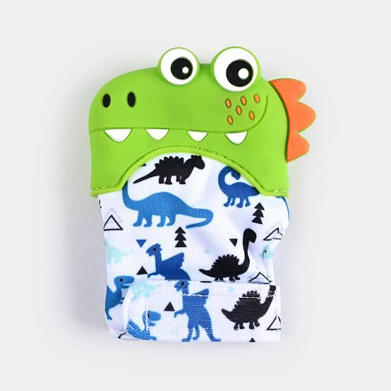 Baby Gloves Teether Dino Printed