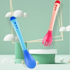 Baby Silicone Spoon & Fork Set - Pk of 2