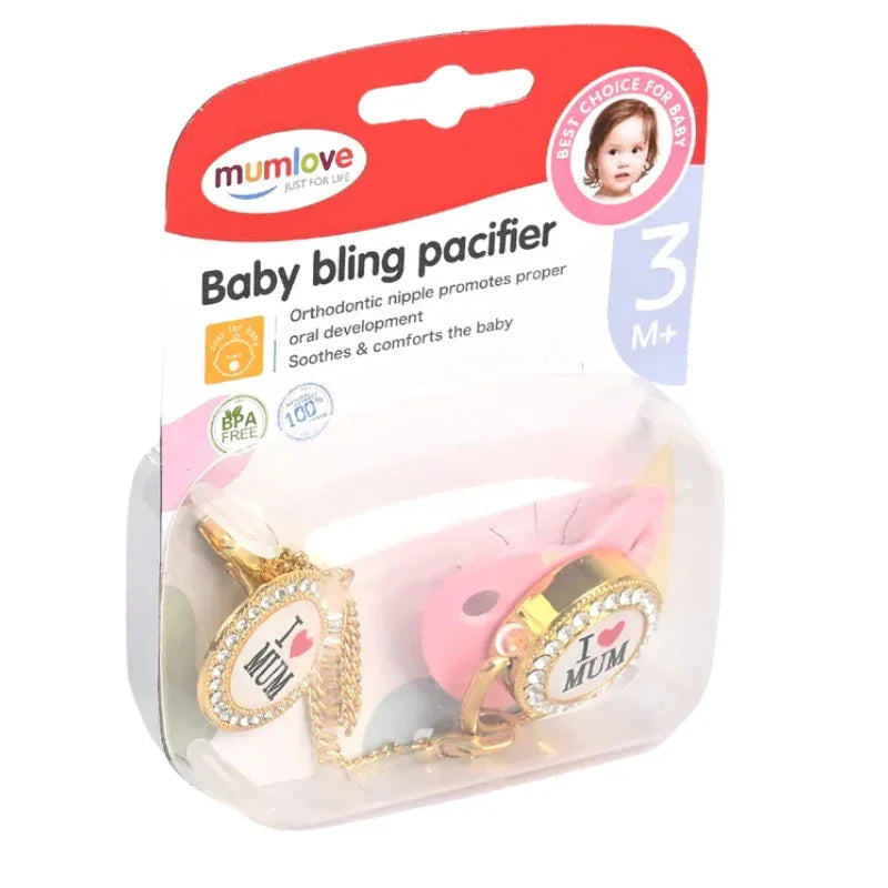 Mum love Pacifier- Pink I love Mum
