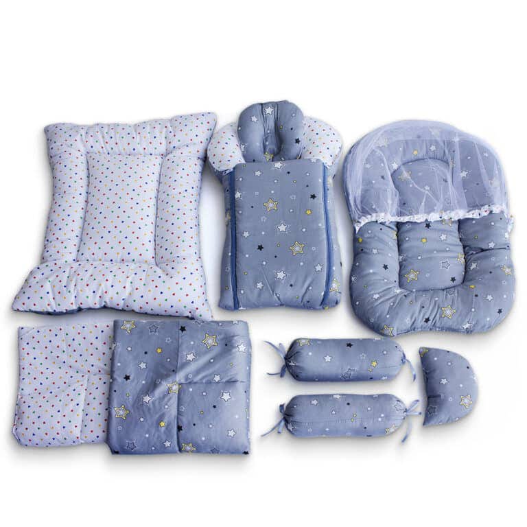 8 - Piece Baby Bed Set - Gray