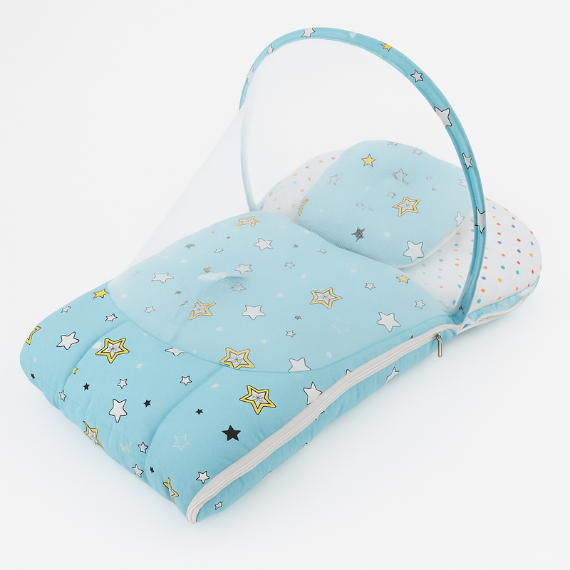 Baby Carry Nest with Mosquito Net - Sky Blue