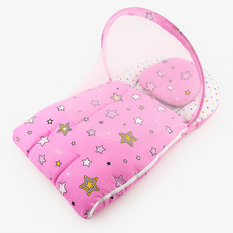 Baby Carry Nest with Mosquito Net - Pink